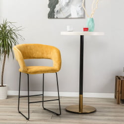 Кресло полубар Hugs желтый/Линк