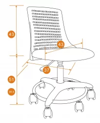 Детский стул Kiddy Бирюзовый