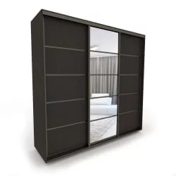 Шкаф-купе венге Акцент-Квадро Д 2100х600 Венге/Бронза