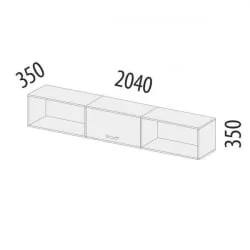 Полка Эверест 500.07 Дуб Кронберг/Белый шпон