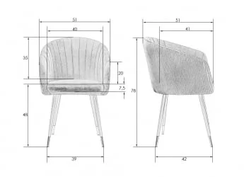 Стул обеденный DOBRIN MARY Серо-голубой велюр 1922-6