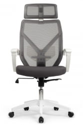 Кресло Oliver RCH W-203AC Белый пластик/Серый