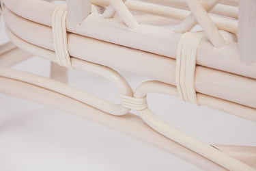 Комплект для отдыха ANDREA (диван + 2 кресла + журн. столик со стеклом + подушки) TCH White (белый), Ткань рубчик, цвет кремовый