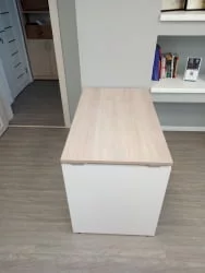 Стол прямой Deka ЛДСП каркас 75.06.10 Дуб Сантана светлый/Белый