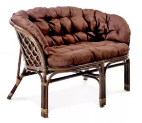 Диван Багама 2х местный, подушки светлые или коричневые полные Bahama8 венге матовый