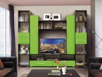 Набор мебели для гостиной Грация 2 МДФ матовый Венге/Яблоко