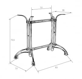Подстолье ДОБРИН ЛОУИСЕ ВИДЕ / DOBRIN LOUISE WIDE