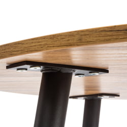 Обеденный стол URANUS ЛДСП/металл, 90x90x77 см, Дуб вотан/Черный