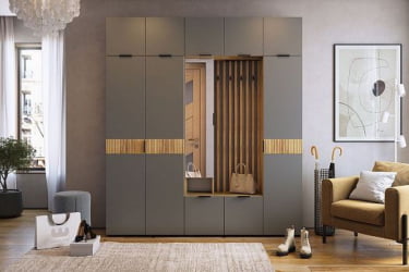 Прихожая Бери MPR-021 Дуб крафт золотой/графит