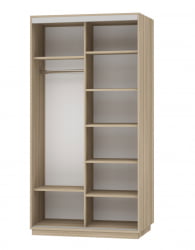 Шкаф-купе двухдверный Экспресс Дуо 1200х2200h Париж/Ясень шимо светлый