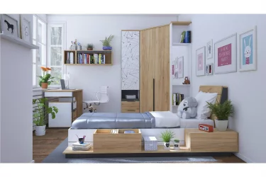 Модульная детская Урбан Урбан №1 Белый/Дуб Золотой