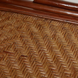 Кресло-качалка MILANO (разборная) / без подушки / ротанг top quality, 58x136x103 см, Pecan (орех)