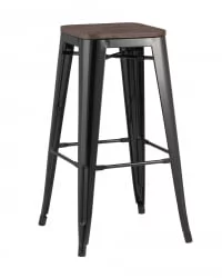 Стул барный TOLIX WOOD Черный