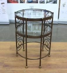 Тумбочка Ариадна кованая со стеклом