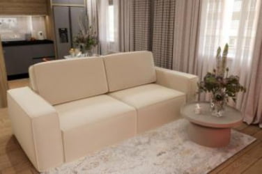 Коричневый диван Сунндал (Berhouse) Цвет фасада: Левис 04 велюр; Тип: Прямой; Материал фасада: Металл/Велюр