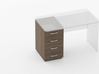 Тумба встраиваемая в стол на 4 ящика Glassy 3.12.10 Дуб Верцаска