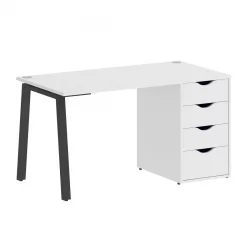 Стол письменный HOME OFFICE VR.SP-3-138.4.A Белый Бриллиант/Антрацит металл