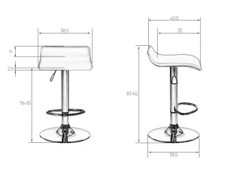 Барный стул DOBRIN TOMMY Белый