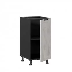 Тумба кухонная 400 Джамис ЛД 296.020.000.087 Черный Белый камень