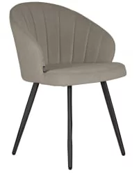 Стул обеденный DOBRIN NAOMI (ЭМАЛЬ ЧЕРНЫЙ МУАР велюр Catania Cocoa)