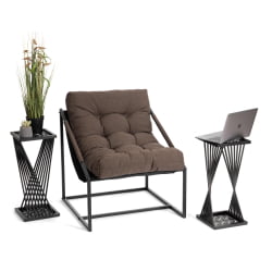 Кофейный стол Osteria/Остерия металл, черный, 25,5х25,5х59 см