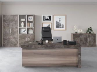 Креденция 2 двери B-TONE BTN36140242 Вяз Бетон темный