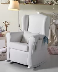 Детское кресло Micuna Wing/Nanny white/white искусственная кожа