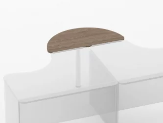 Приставка-полукруг для двух угловых столов Glassy 2.20 Дуб Верцаска