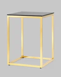 Журнальный стол ТАУН 40x40 Золото (стекло smoke)