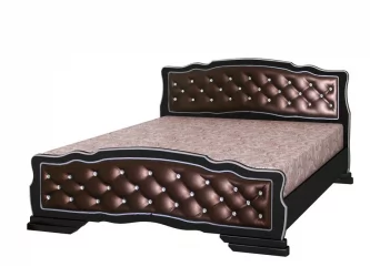 Кровать из массива Карина-10 200х120 Орех темный Бриллиант
