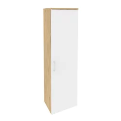 Гардероб узкий (правое исполнение) ONIX O.GB-1(R) Тиквуд Светлый/Белый