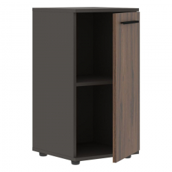 Шкаф колонка с глухой малой дверью ЕДИС ЕЛCС 42.1 Дуб Денвер темный Черный Мокко / EDIS ELCS