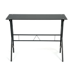 Стеклянный компьютерный стол GD-02 Black (черный)