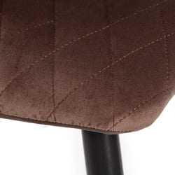 Стул CHILLY X (mod. 7096) ткань/металл, 45x53х88 см, высота до сиденья 50 см, коричневый barkhat 12/черный