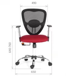 Офисное кресло для оператора CHAIRMAN 451 TW 13/AC (красный/черный) (Л)