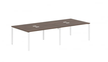 Бенч-система 4-местная ЕДИС ЕУВСТ 3113 Дуб Денвер темный Блый / EDIS EUWST