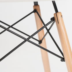 Обеденный стол CINDY NEXT (mod. 70-80 MDF) металл/мдф/бук, D80х75см, белый/натуральный