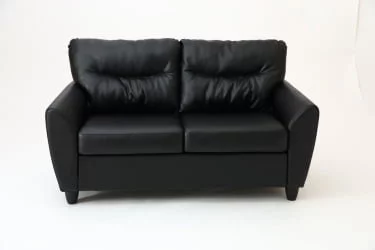 Черный диван Наполи Премиум Д2 Санторини 401 (черный) Категория 1