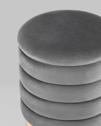 Пуф Франсис с ящиком велюр Серый