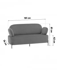 Диван Кэнди 2Д велюр бежевый