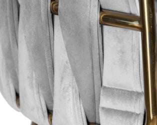 Стул барный DOBRIN EMMA GOLD (светло-серый велюр (135-37))