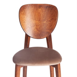 Стул DIAMANTE мягкое сидение бук, 42x42x85см, коричневый, ткань Tenerife Mocco