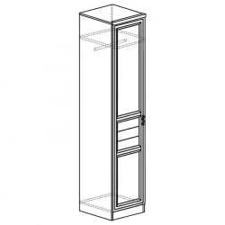 Шкаф для одежды однодверный Лира 41 Дуб нортон светлый