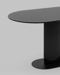 Стол овальный обеденный Mystery 130*80 черный