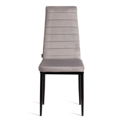 Дизайнерский стул Еасй (мод. ДЖСC02-1) металл, флок, 41 х 52 х 96 см, Лигхт грей (светло-серый) ХЛР14 / черный / Easy (mod. JSC02-1) Light grey HLR14