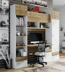 Полка настольная Оксфорд ТД-139.15.11 Ривьера Белый с рисунком