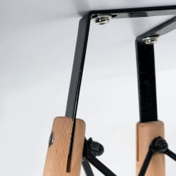 Обеденный стол CINDY NEXT (mod. 70-80 MDF) металл/мдф/бук, D70х75см, белый/натуральный