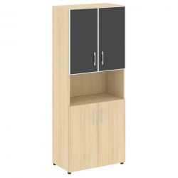 Шкаф Ялта ЛТ.СТ-1.4 Р блаcк Акация Лорка/Стекло Блаcк 800*450*1987 / LT.ST-1.4 R black Black