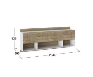 Настенный шкаф Оксфорд ТД-139.12.21 Ривьера Белый с рисунком