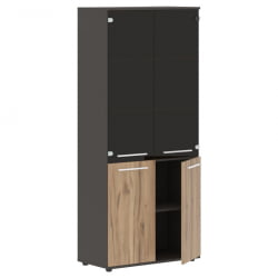 Шкаф комбинированный ЕДИС ЕХCС 85.2 Дуб Денвер светлый Белый Мокко / EDIS EHCS